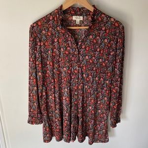 Style & Co Floral Blouse - Long Sleeve | Size L